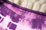 Inside the waistband, printed where only the wearer sees it: I'm no angel, I am a goddess, beside the silver Lalita charm