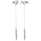 Lalita Bespoke Silver Tassel Necklace Back View