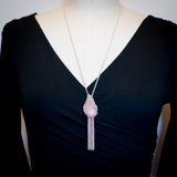 Rose Quarz Tassel Necklace