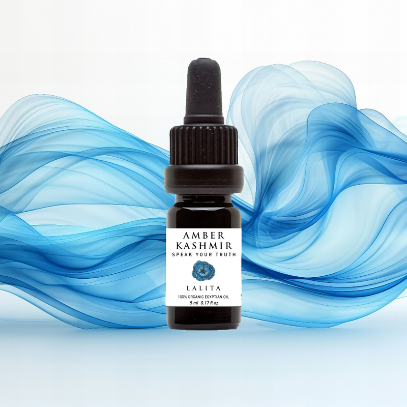 Organic Egyptian Amber Kashmir Oil for throat chakra by Lalita